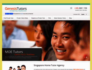 genesistutors.sg screenshot