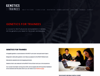 geneticsfortrainees.com.au screenshot