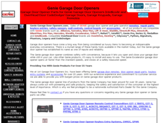 genie-garage-door-openers.com screenshot