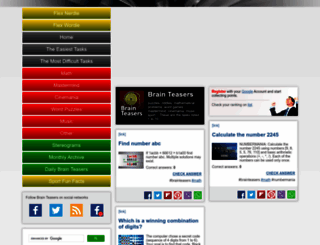 geniusbrainteasers.com screenshot