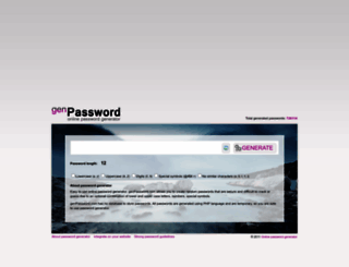 genpassword.com screenshot