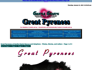gentlegiantsrescue-great-pyrenees.com screenshot