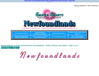 gentlegiantsrescue-newfoundlands.com screenshot