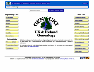 genuki.org.uk screenshot