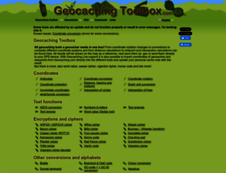 geocachingtoolbox.com screenshot