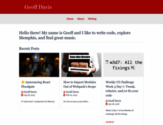 geoffdavis.info screenshot