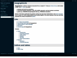 geographiclib.sourceforge.net screenshot