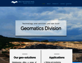 geomatics.metasensing.com screenshot