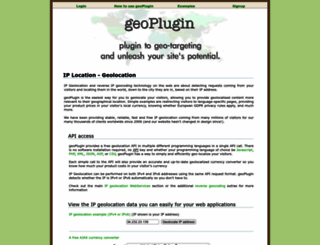 geoplugin.com screenshot