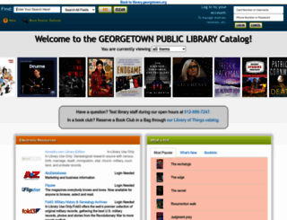 georgetown.biblionix.com screenshot