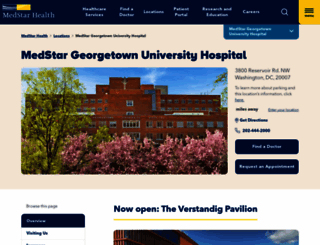 georgetownuniversityhospital.org screenshot
