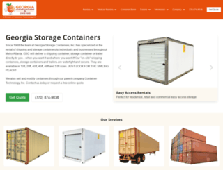 georgiastoragecontainers.com screenshot