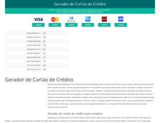 geradorcartaocredito.com.br screenshot