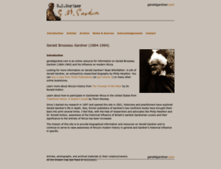 geraldgardner.com screenshot