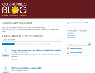 gerenciandoblog.uservoice.com screenshot