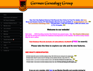 germangenealogygroup.com screenshot