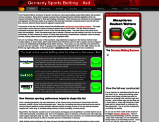 germanysportsbetting.com screenshot