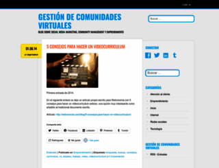 gestioncomunidadesvirtuales.wordpress.com screenshot