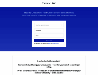 get.thinkific.com screenshot