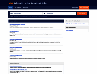 getadministrativeassistantjobs.com screenshot