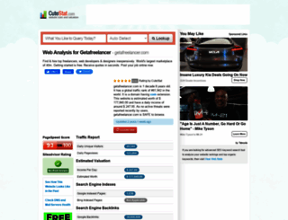 getafreelancer.com.cutestat.com screenshot