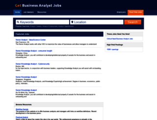 getbusinessanalystjobs.com screenshot