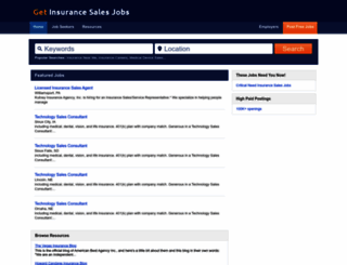 getinsurancesalesjobs.com screenshot