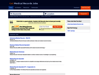 getmedicalrecordsjobs.com screenshot