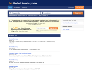 getmedicalsecretaryjobs.com screenshot
