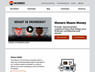getmonero.org screenshot