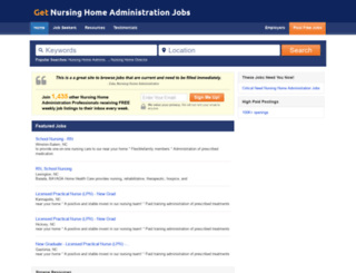 getnursinghomeadministrationjobs.com screenshot