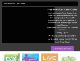 getpremiumcodes.com screenshot