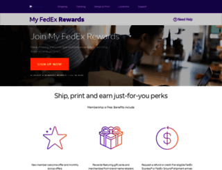 getrewards.fedex.com screenshot
