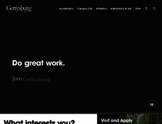 gettysburg.edu screenshot