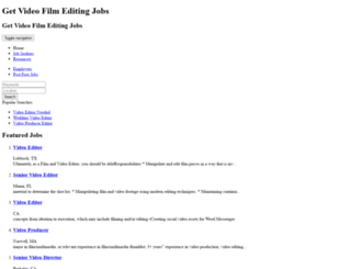 getvideofilmeditingjobs.com screenshot