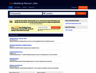 getweddingplannerjobs.com screenshot