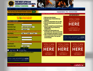 ghana.waecdirect.org screenshot