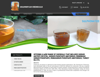 ghanshyamchemicals.com screenshot