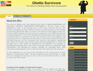 ghetto-survivors.org screenshot