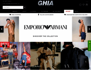 ghiamenswear.com screenshot