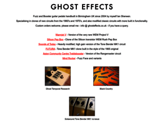 ghosteffects.co.uk screenshot