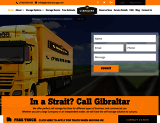 gibraltarstorage.com screenshot