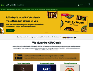 giftcards.woolworths.com.au screenshot