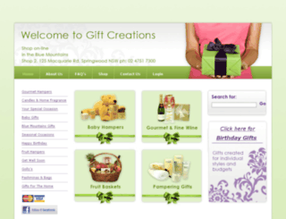 giftcreations.com.au screenshot