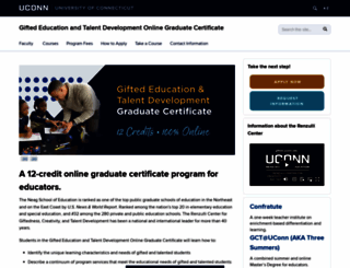 gifted-certificate.uconn.edu screenshot