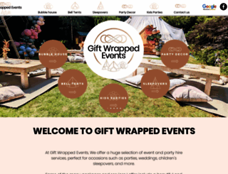giftwrappedevents.com screenshot