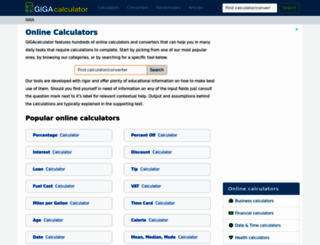 gigacalculator.com screenshot