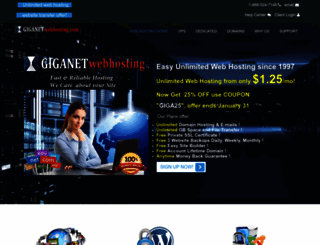 giganetwebhosting.com screenshot