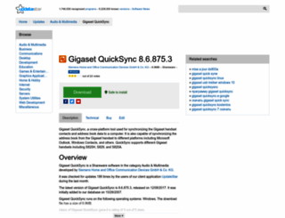 gigaset-quicksync.updatestar.com screenshot