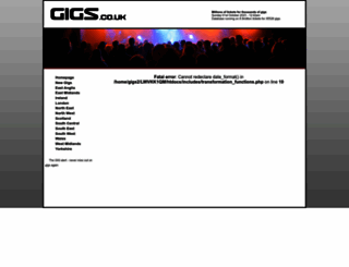 gigs.co.uk screenshot